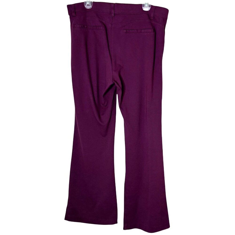 One 5 One Plum Dress Pants Womens 16 Goddess Fit Wide Leg Stretch Career Work - Picture 2 of 8